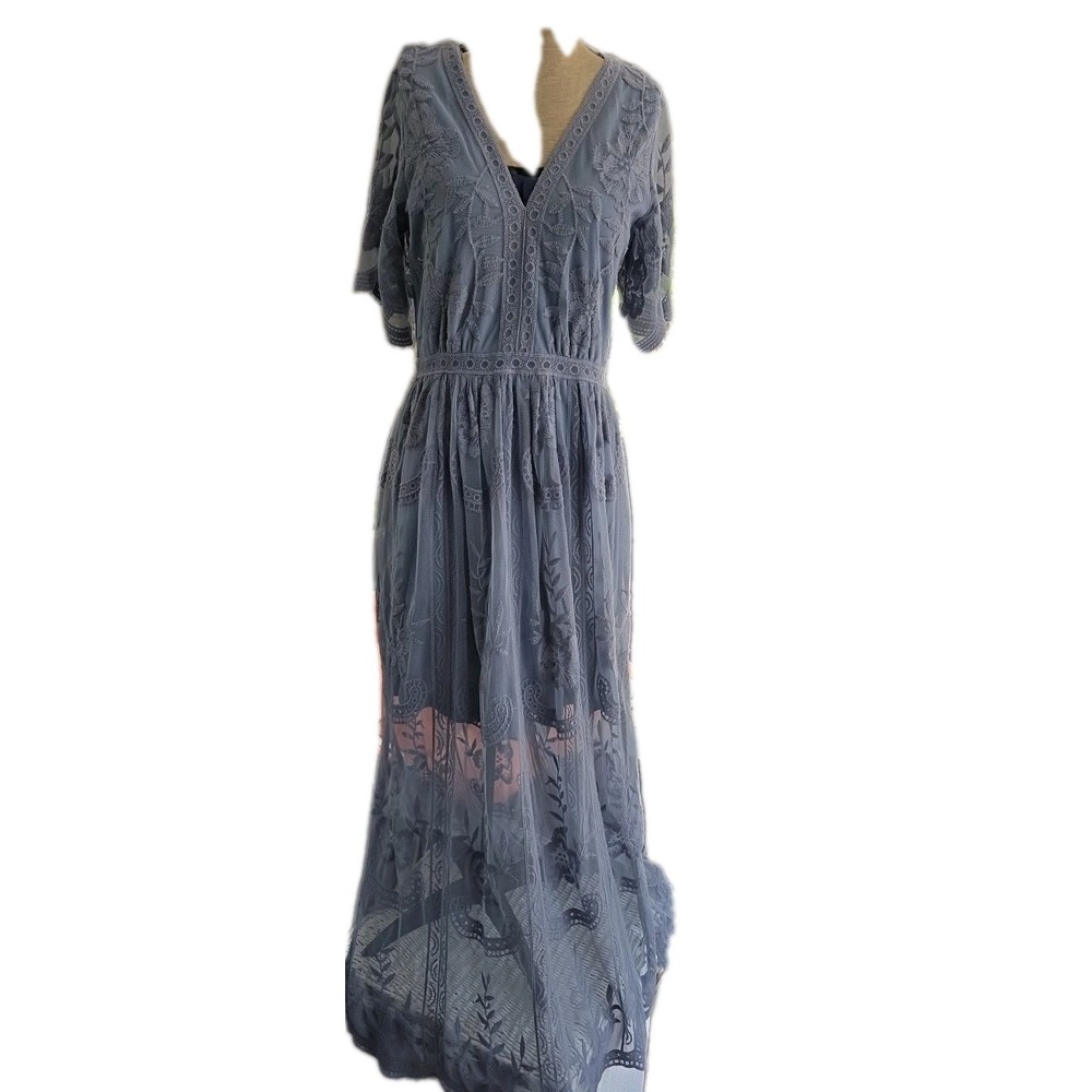 Alter'd State Lace Overlay Dress Midi‎ Fairy Cottagecore Small